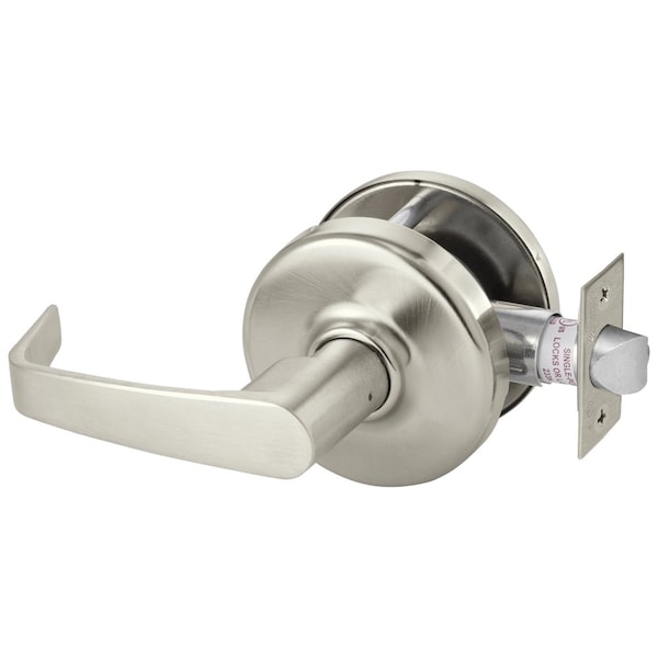 Grade 1 Passage Lever x Blank Plate Cylindrical Lock, Newport Lever, Non-Keyed, Satin Nickel Finish,